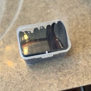 Set of NEW velour makeup puffs in clear case